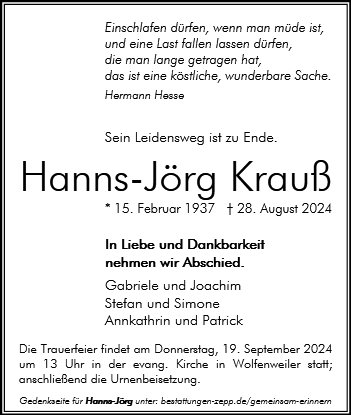 Hanns-Jörg Krauß