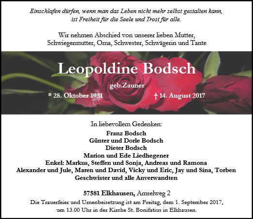 Leopoldine Bodsch