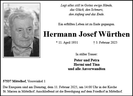 Hermann Josef Würthen