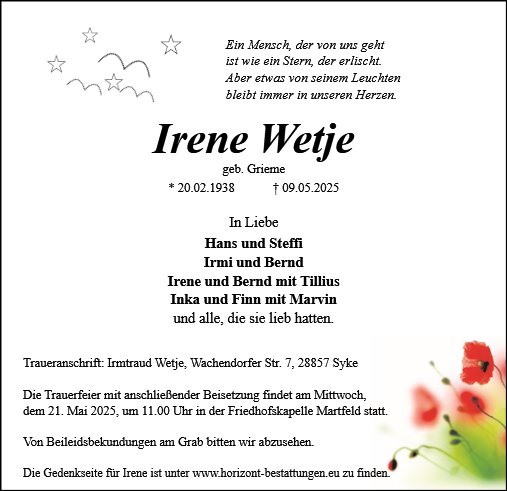 Irene Wetje