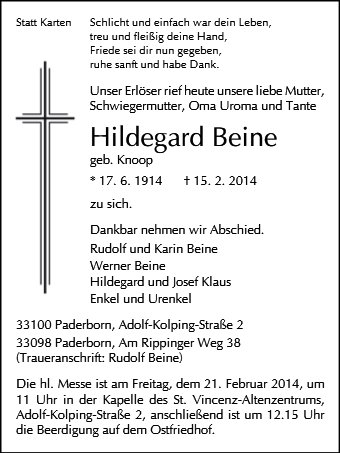 Hildegard Beine