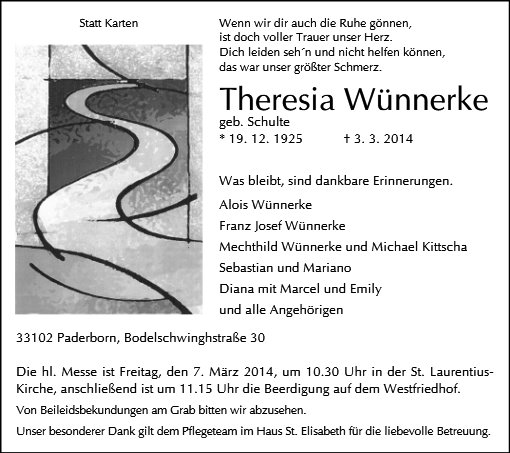 Theresia Wünnerke