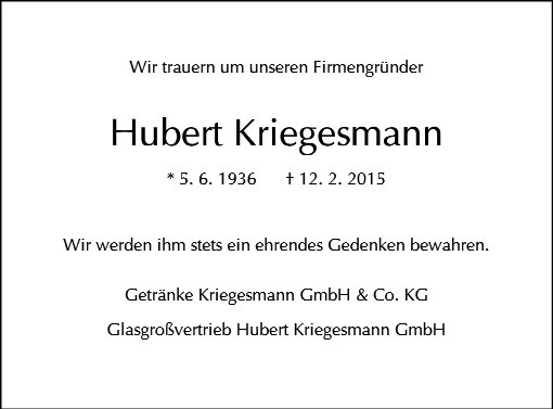 Hubert Kriegesmann