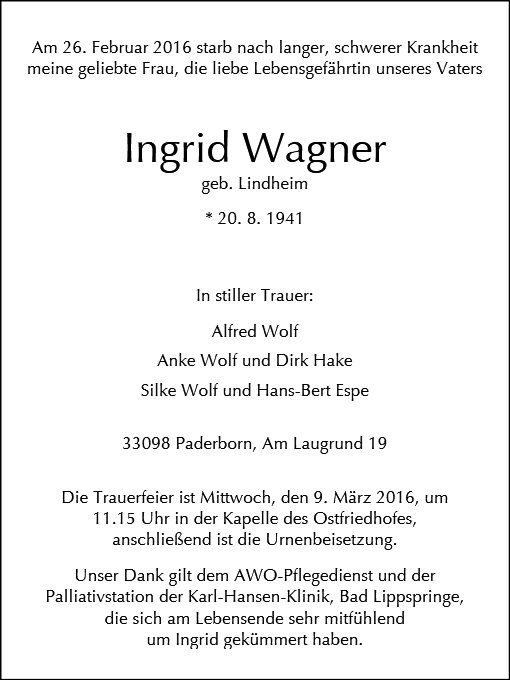 Ingrid Wagner