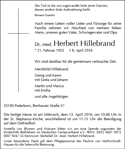 Herbert Hillebrand