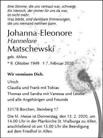 Johanna-Eleonore Matschewski