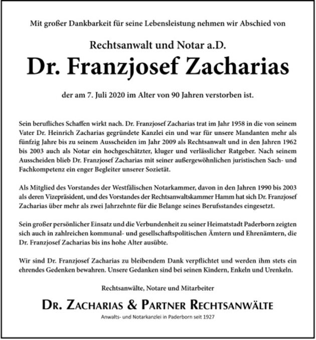 Franzjosef Zacharias