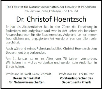 Christof Hoentzsch