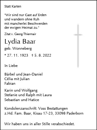 Lydia Baar