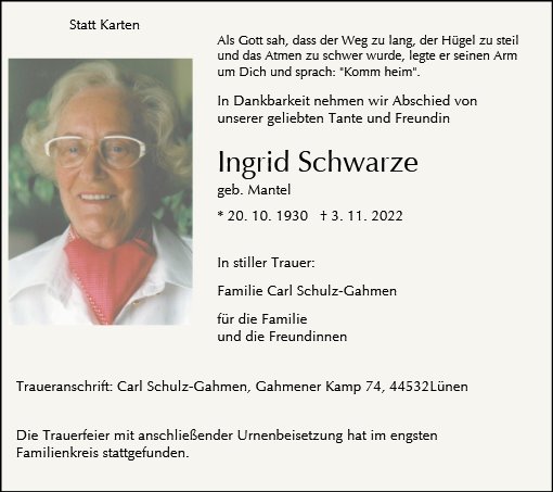 Ingrid Schwarze