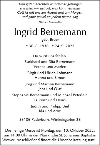Ingrid Bernemann