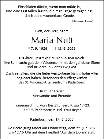 Maria Nutt