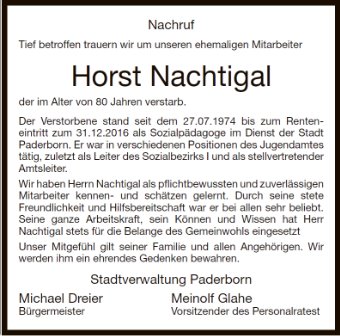 Horst Nachtigal