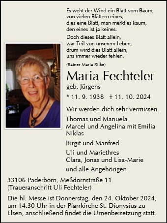 Maria Fechteler