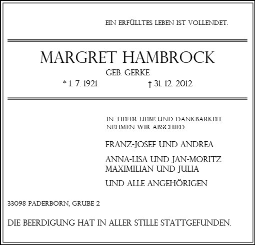 Margret Hambrock