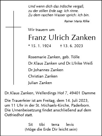 Franz Ulrich Zanken