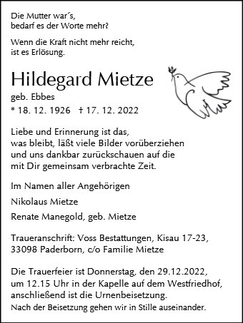 Hildegard Mietze