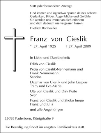 Franz von Cieslik