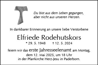 Elfriede Rodehutskors