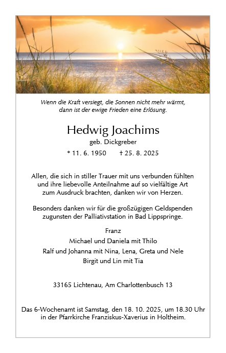 Hedwig Joachims