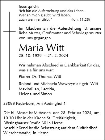 Maria Witt