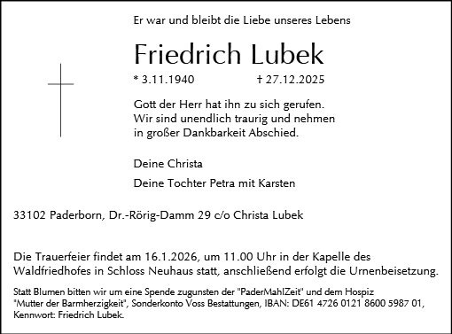 Friedrich Lubek