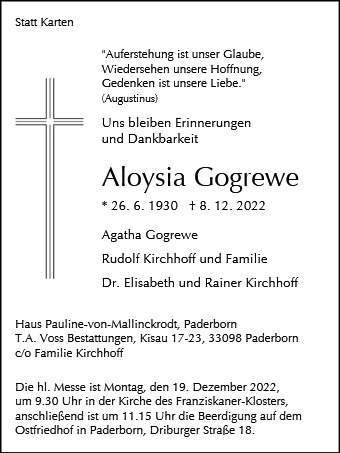 Aloysia Gogrewe