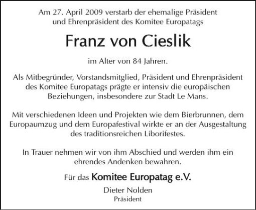 Franz von Cieslik
