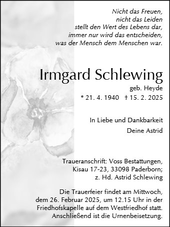 Irmgard Schlewing