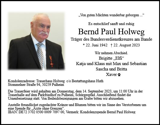 Bernd Paul Holweg