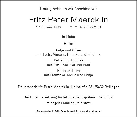 Fritz Peter Maercklin