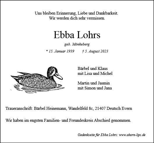 Ebba Lohrs
