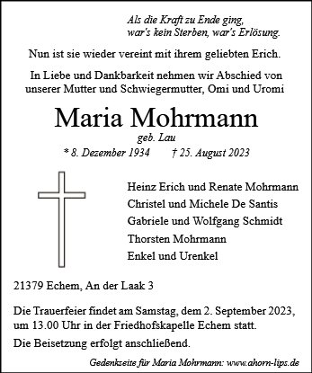 Maria Mohrmann
