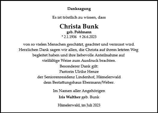 Christa Bunk