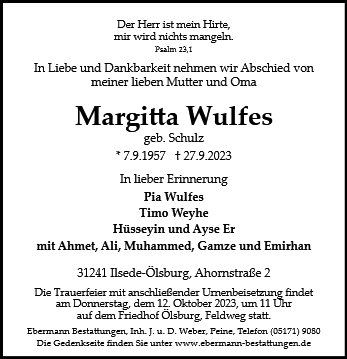 Margitta Wulfes