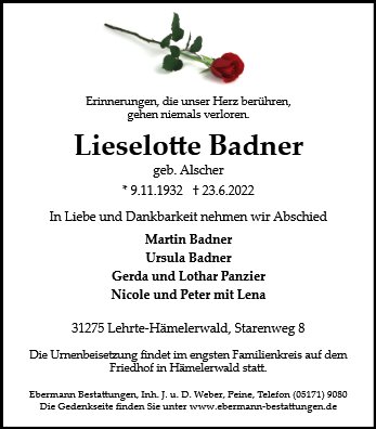 Lieselotte Badner