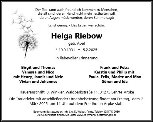 Helga Riebow