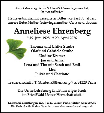 Anneliese Ehrenberg