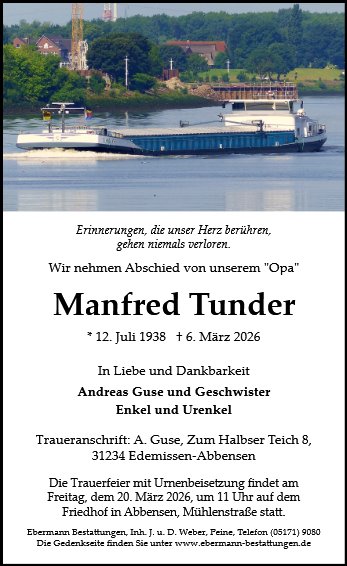 Manfred Tunder
