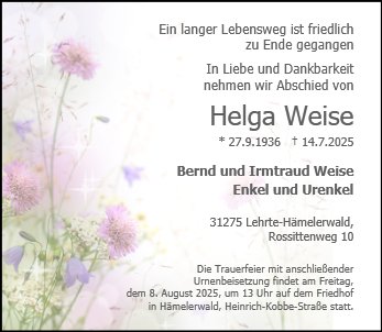 Helga Weise
