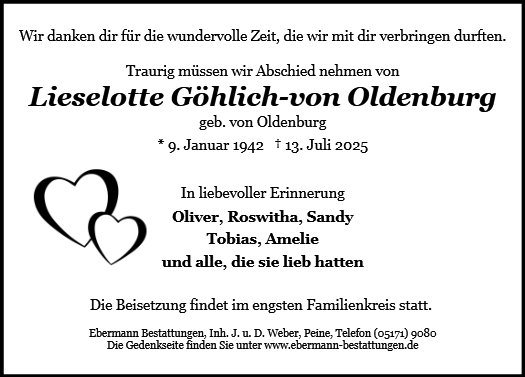 Lieselotte Göhlich-von Oldenburg