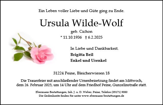 Ursula Wilde-Wolf