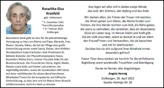Roswitha Kronfeld