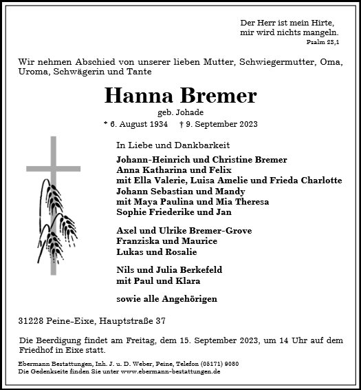 Hanna Bremer