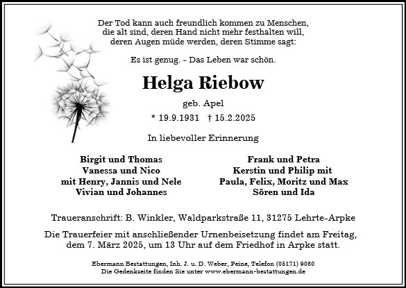 Helga Riebow