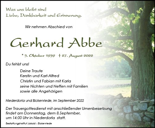 Gerhard Abbe