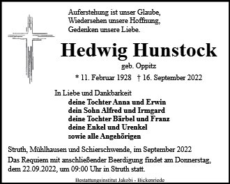 Hedwig Hunstock