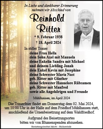 Reinhold Ritter