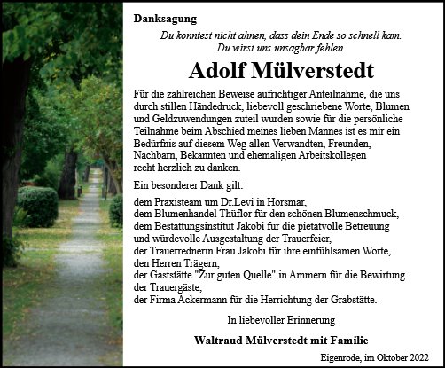 Adolf Mülverstedt