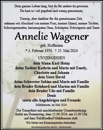 Annelie Wagener